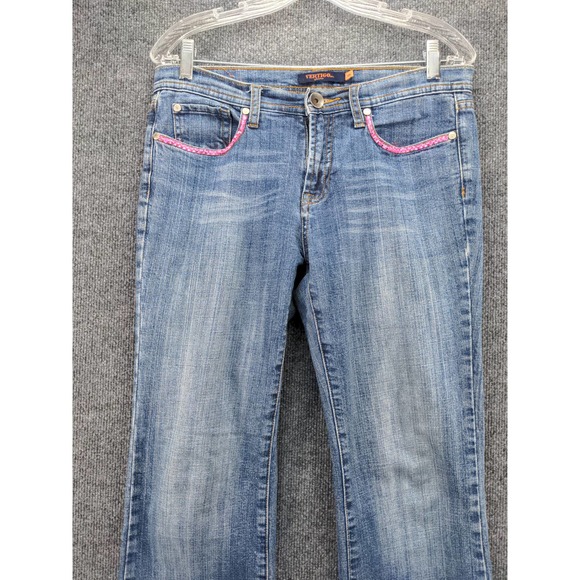 Womens Vertigo Paris Jeans Size 6 Blue Denim 16W 30.5 Inseam Decorated Pockets - Picture 3 of 10